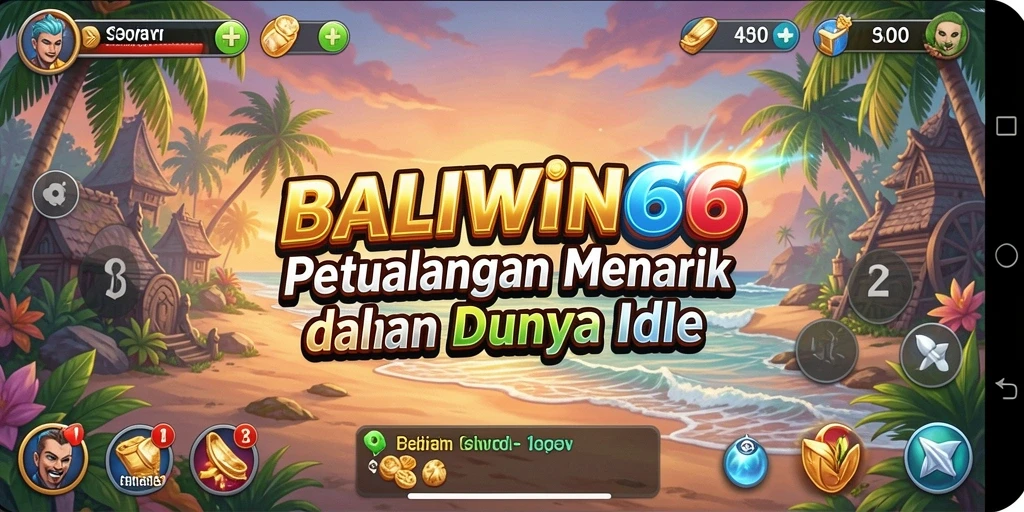 Tangkapan layar gameplay <strong>BALIWIN66</strong> menunjukkan karakter bertarung di dunia Idle.