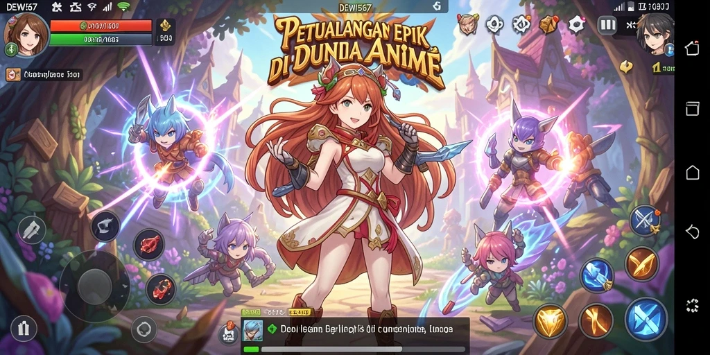 Tangkapan layar <strong>DEWI567</strong> menampilkan aksi seru dalam gameplay anime.