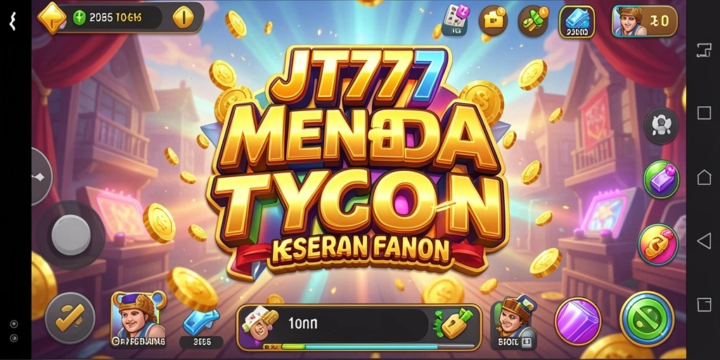 Tampilan gameplay JT777 yang penuh warna dan strategis.