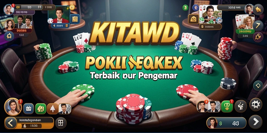 Tampilan gameplay KITAWD yang mendebarkan dan interaktif dalam permainan Poker.
