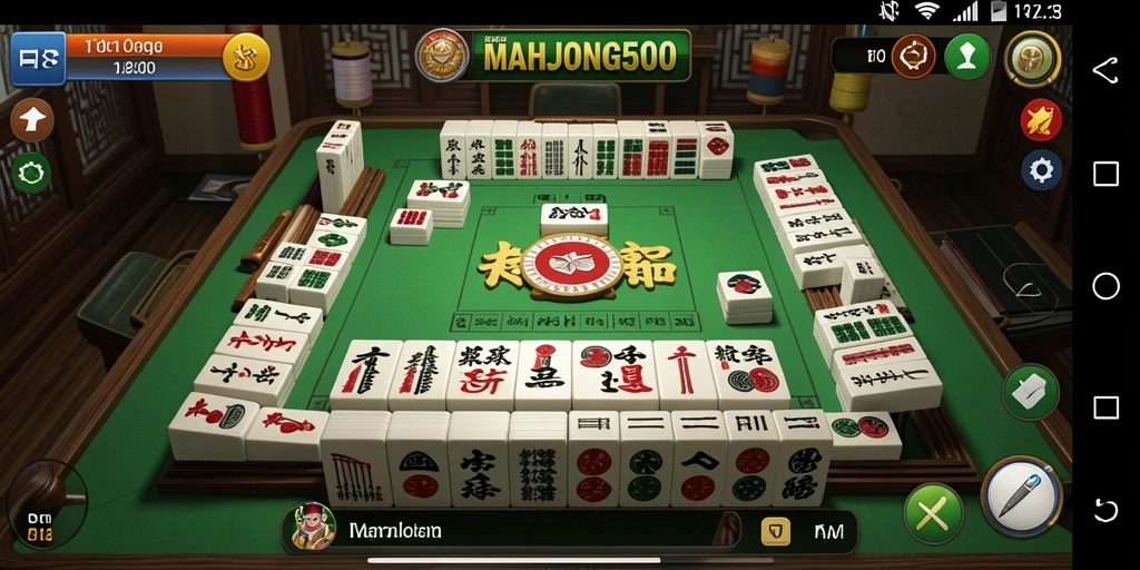 Screenshot gameplay MAHJONG500 yang menunjukkan tantangan strategi yang seru.